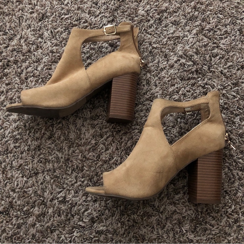 Tan booties
